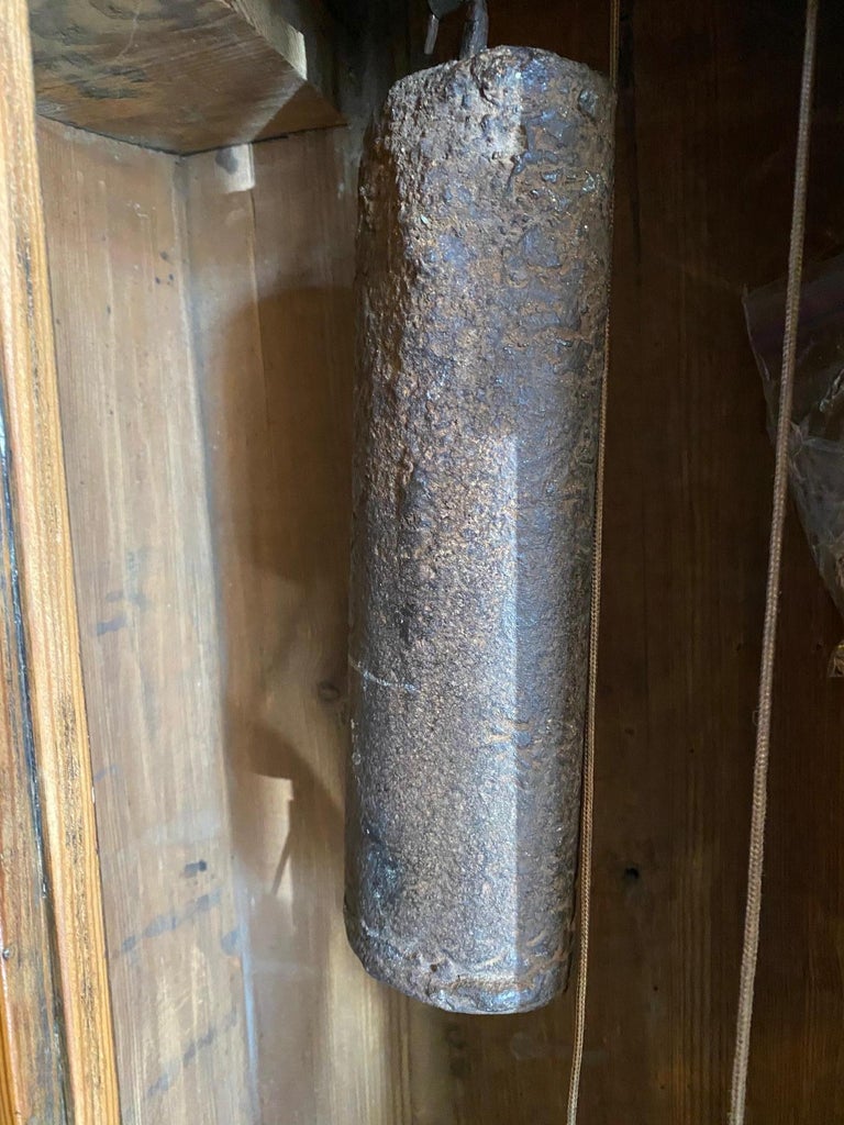 19th Century Swedish Pine Clock Grandmother / Grandfather Antiques Los