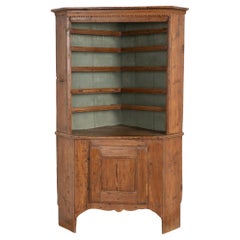 Early 19th Century Swedish Pine Corner Cabinet Cupboard