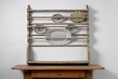 Early 19th Century Swedish Pine Wall Plate Rack