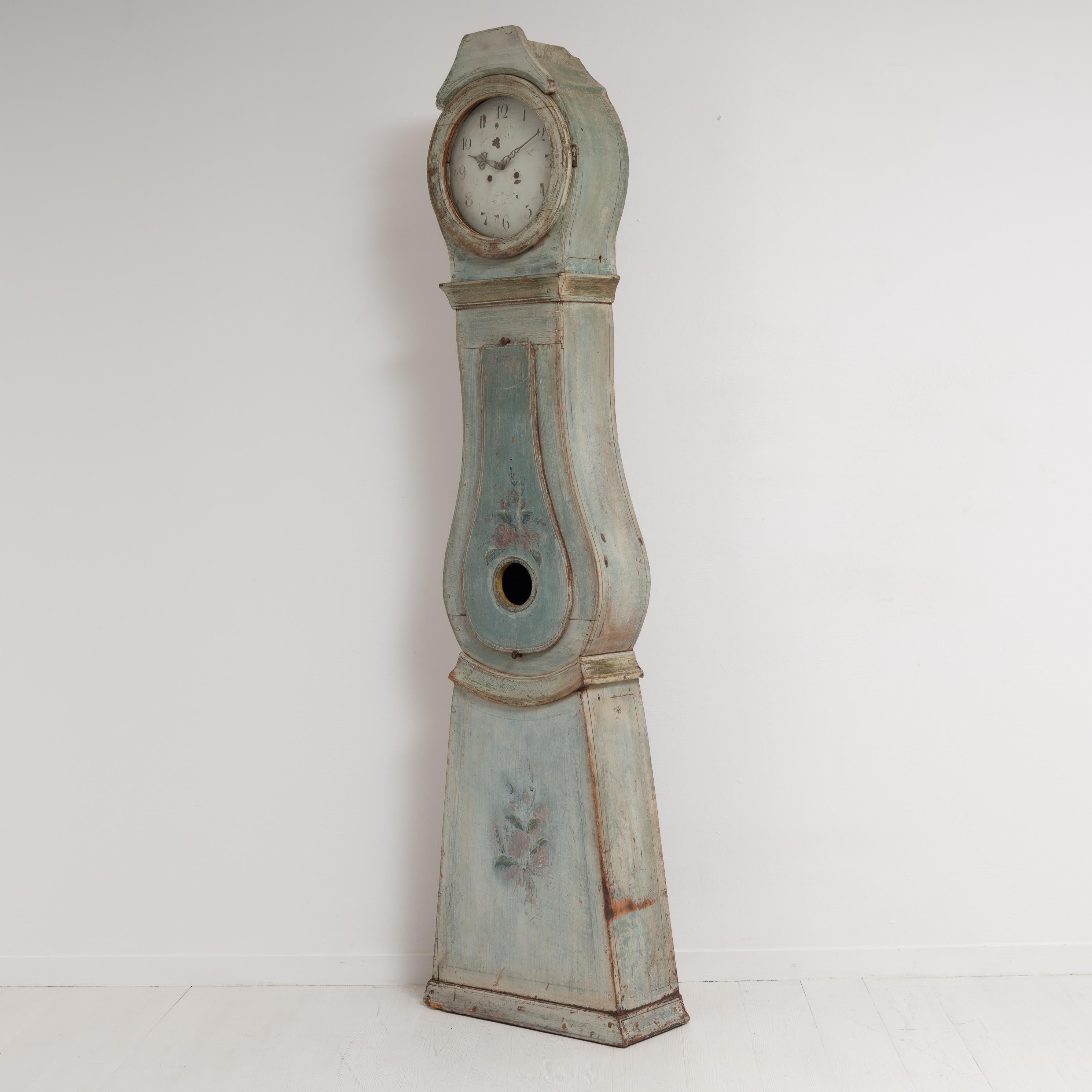 Hand-Crafted Early 19th Century Swedish Rococo Long Case Clock