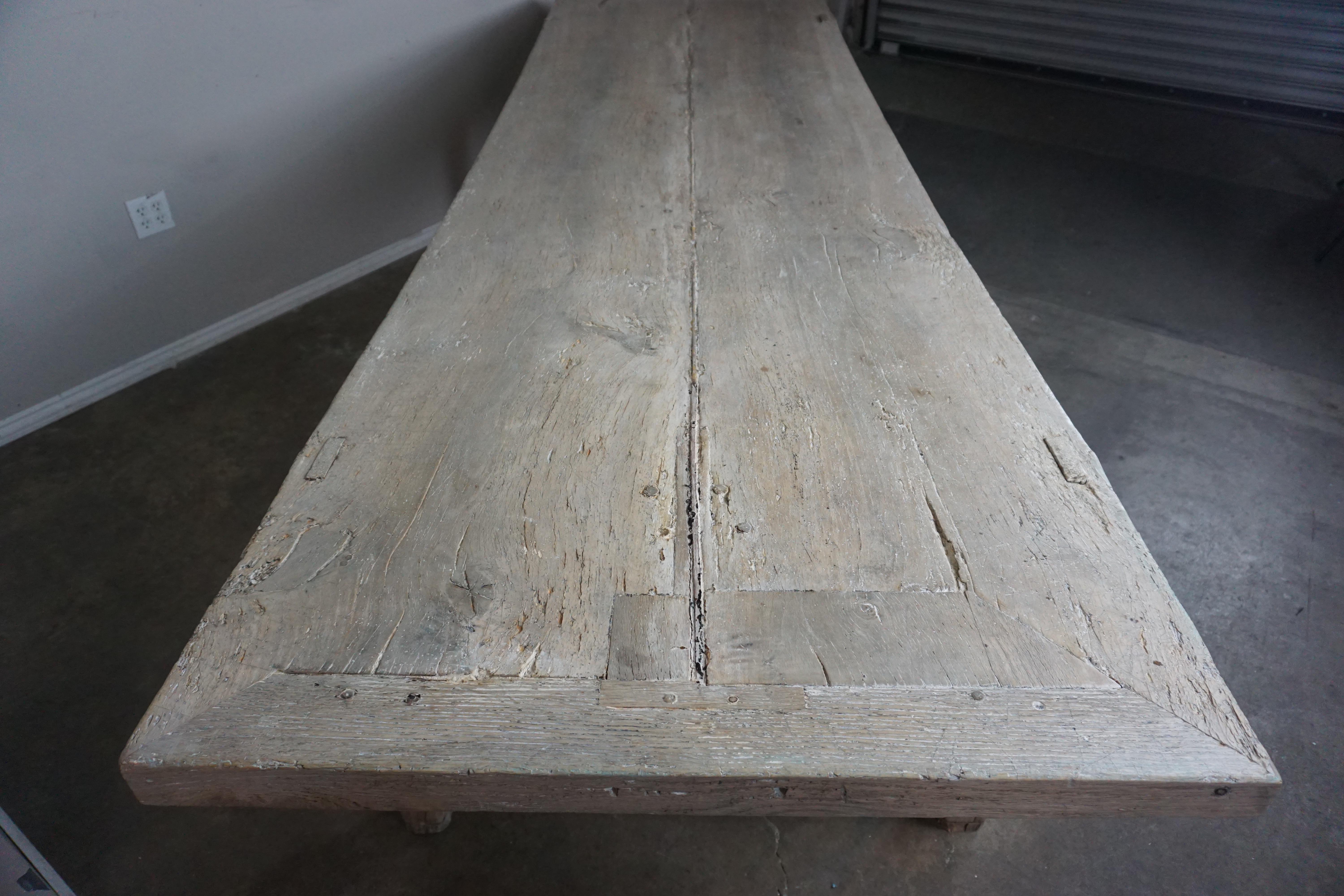 Early 19th Century Swedish Rustic Dining Tavern Table 2