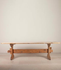 Early 19th Century Swedish Trestle Style Table