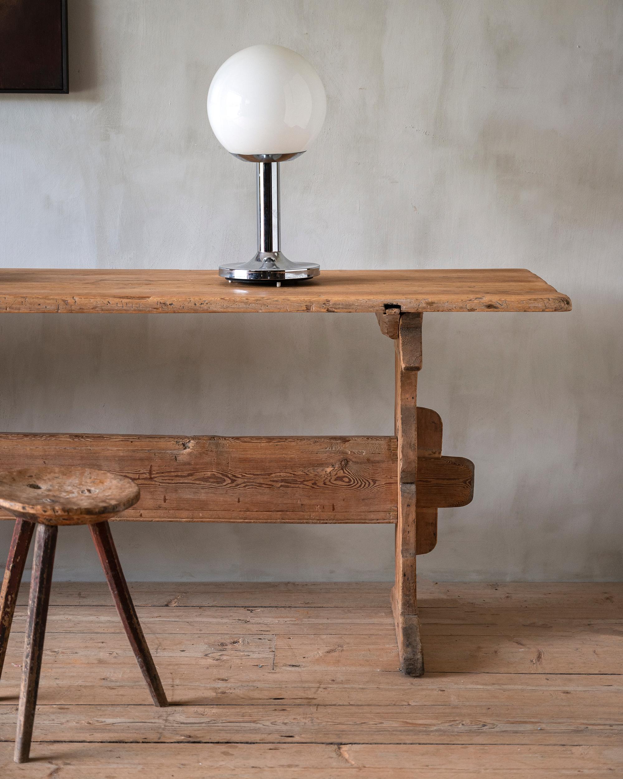Early 19th Century Swedish Trestle Table In Good Condition In Mjöhult, SE