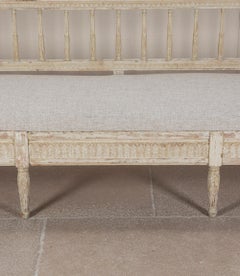 Early 19th Century Swedish Upholstered Sofa Bench