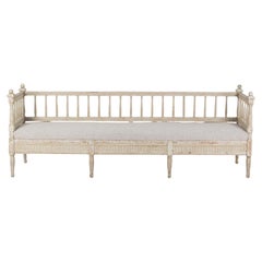 Early 19th Century Swedish Upholstered Sofa Bench