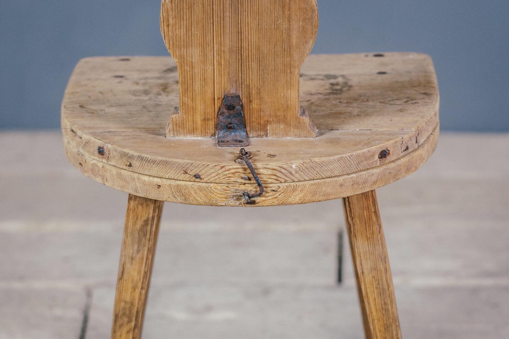 Early 19th Century Swedish Vernacular Metamorphic Chair Table or Bordstol 15