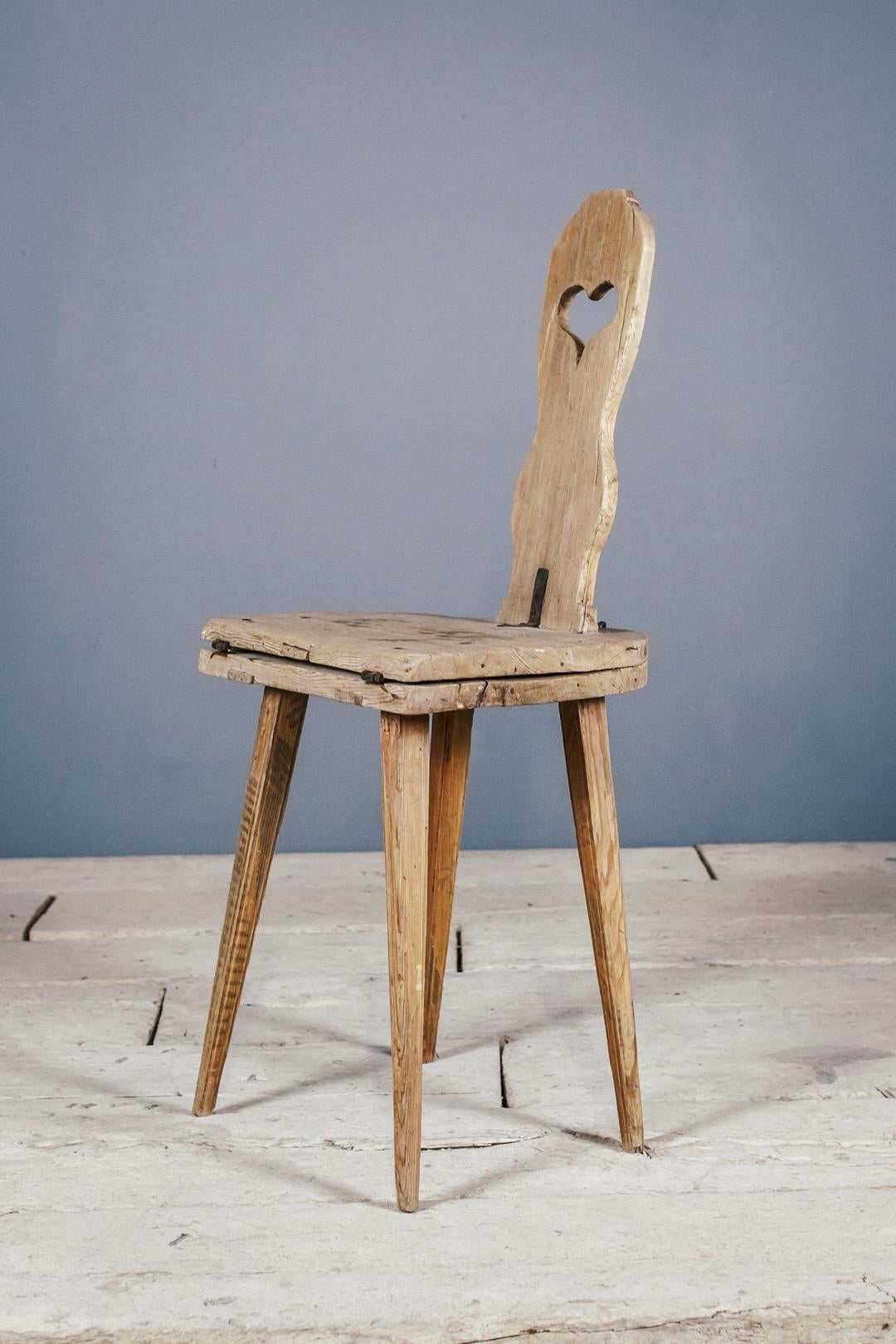Early 19th Century Swedish Vernacular Metamorphic Chair Table or Bordstol 2