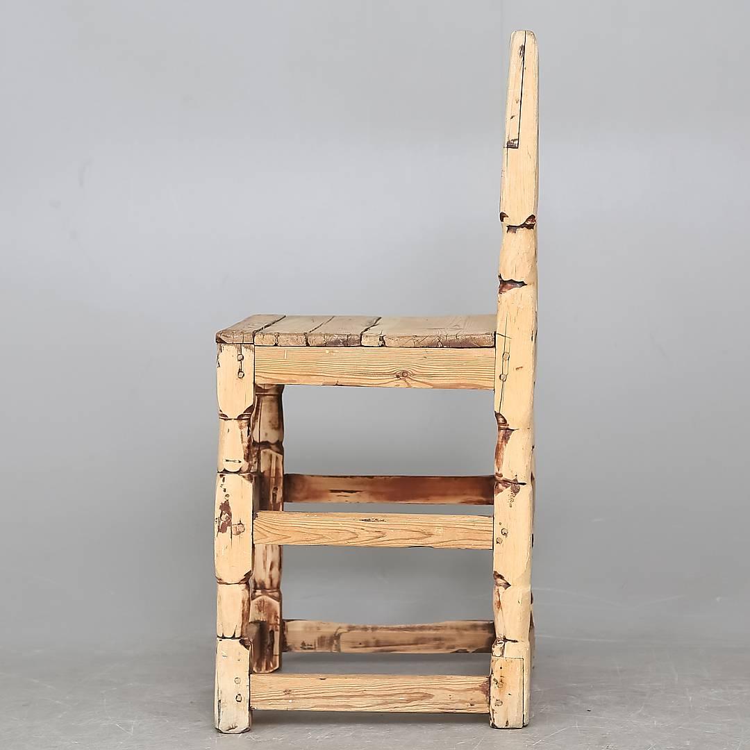 Early 19th Century Swedish Wooden Chair For Sale 4