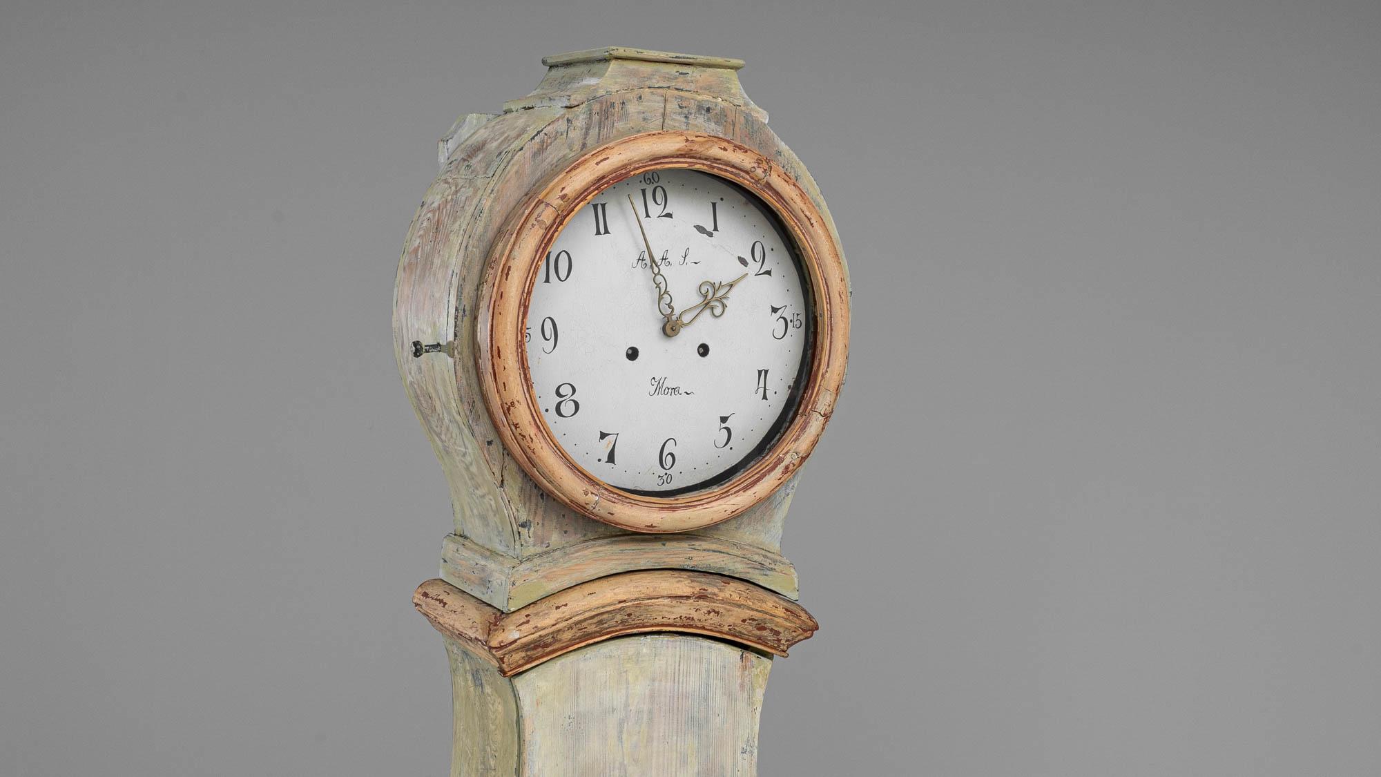 Horloge en bois suédoise du début du 19e siècle 4