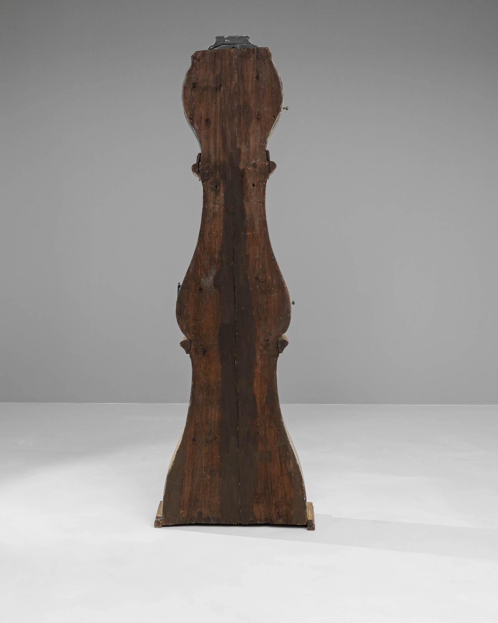 Schwedische Holz-Standuhr aus dem frühen 19. Jahrhundert 11