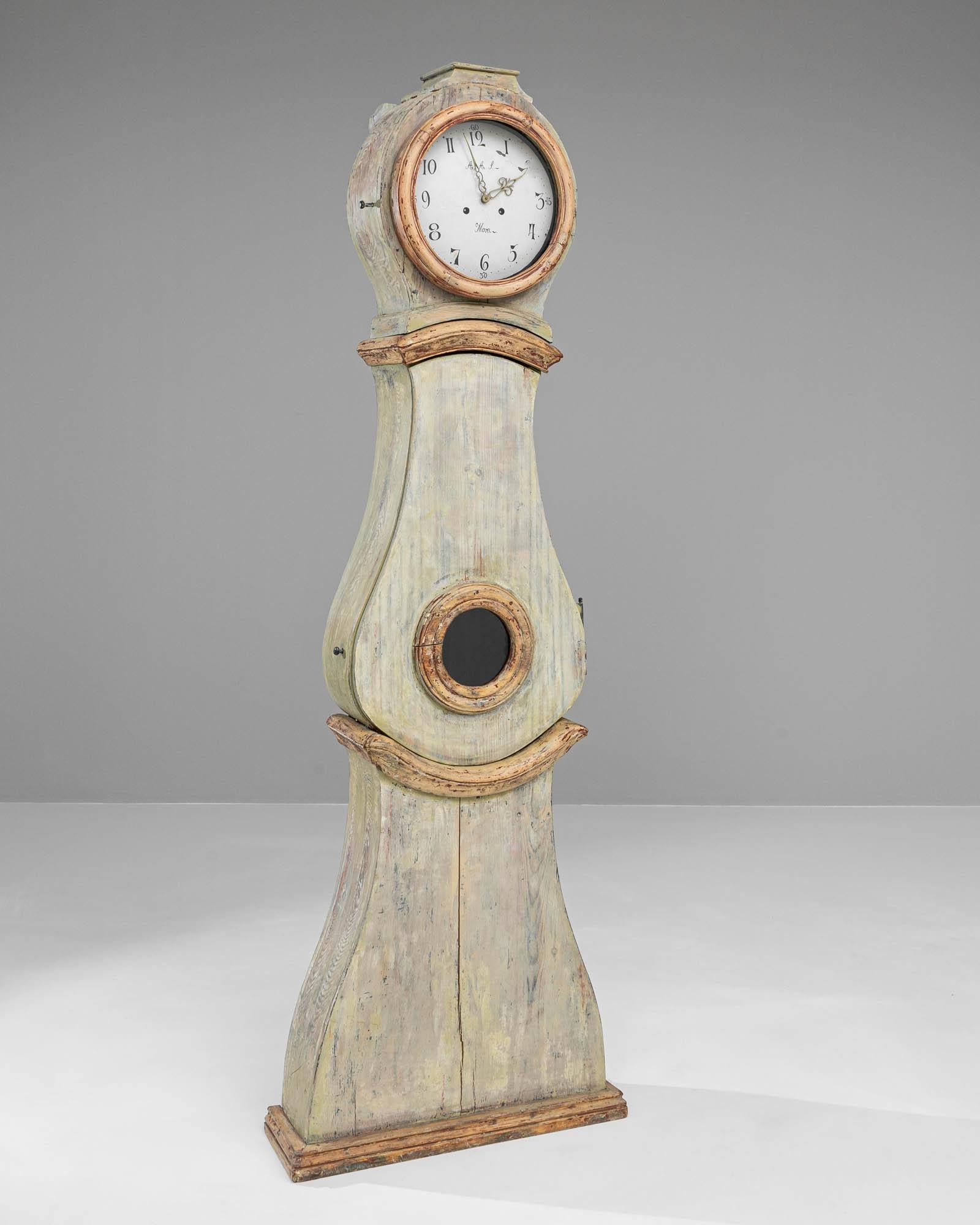 Bois Horloge en bois suédoise du début du 19e siècle