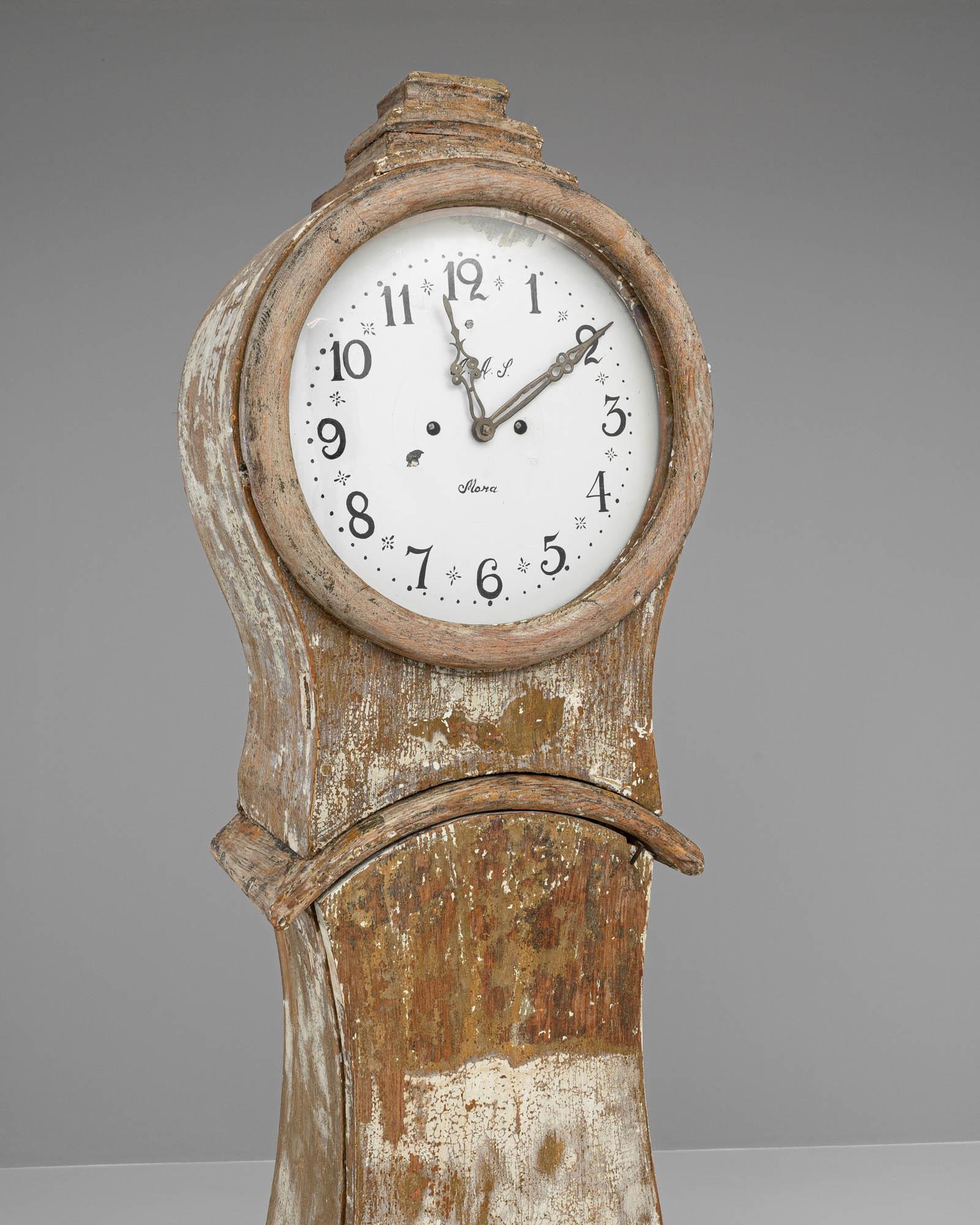 Horloge en bois suédoise du début du 19e siècle 1