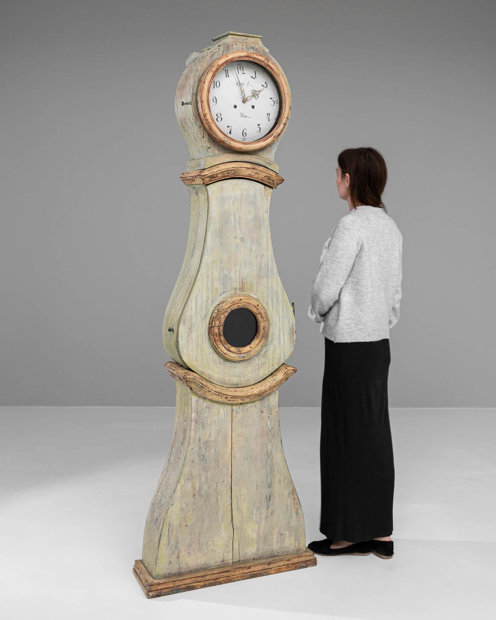 Horloge en bois suédoise du début du 19e siècle 2
