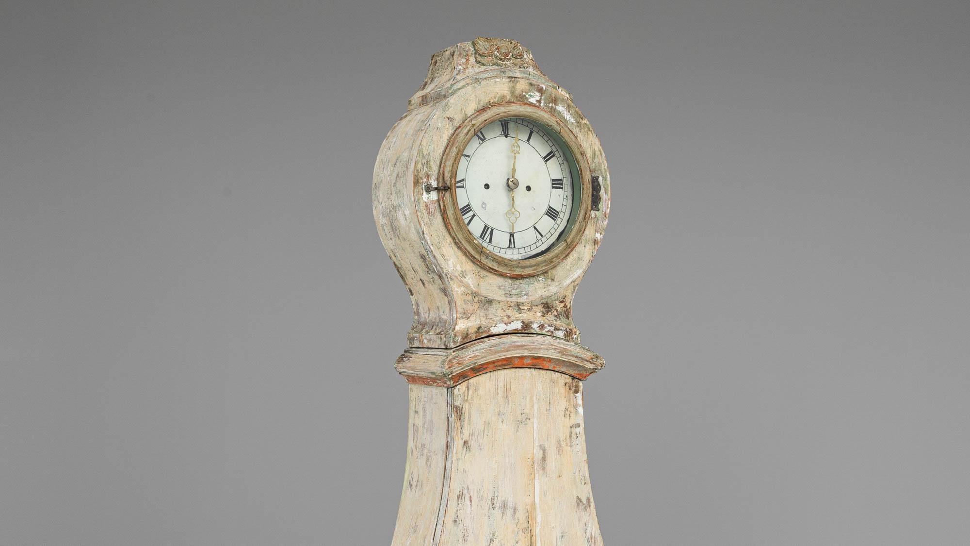 Early 19th Century Swedish Wooden Floor Clock For Sale 5
