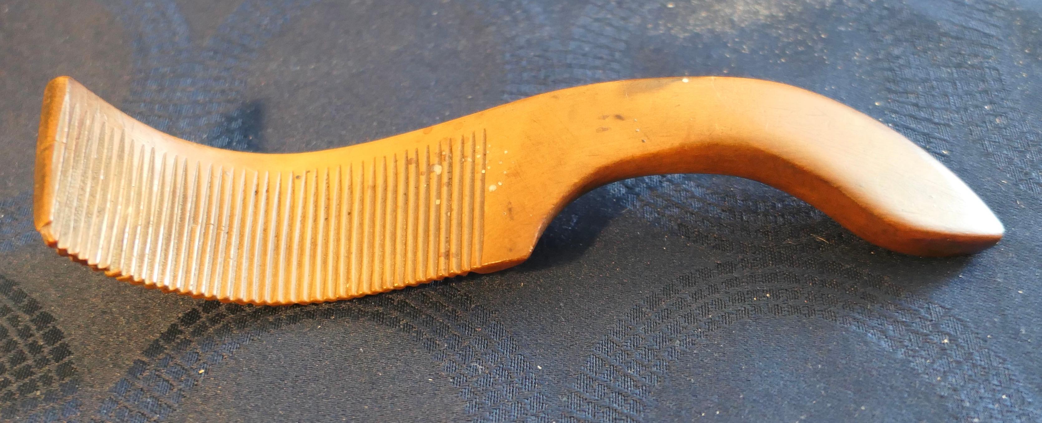  Early 19th Century Sycamore Butter Curler    For Sale 1