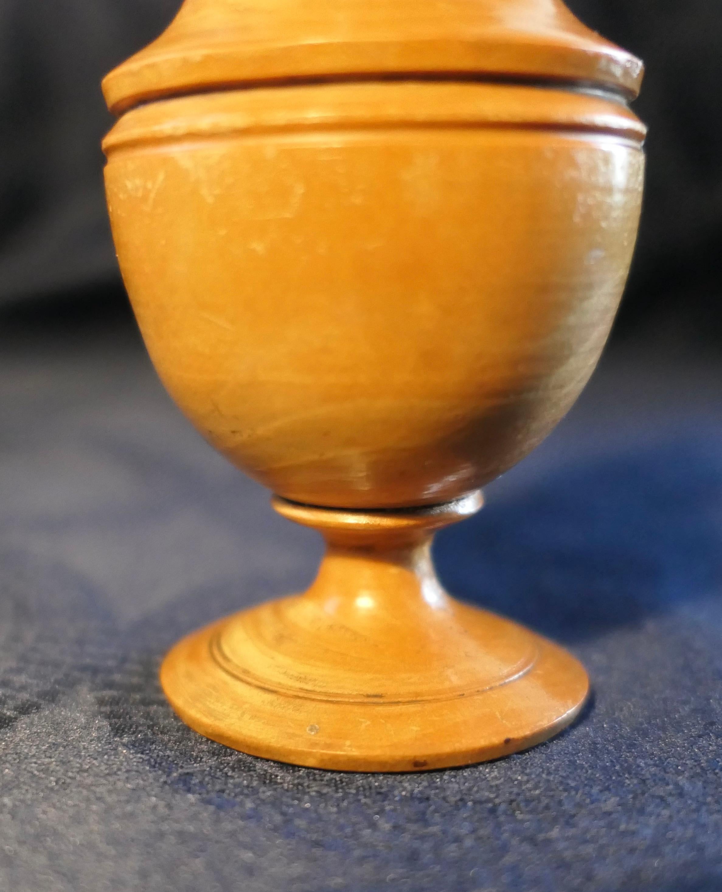 Georgian Early 19th Century Sycamore Muffineer, Sugar Shaker    For Sale