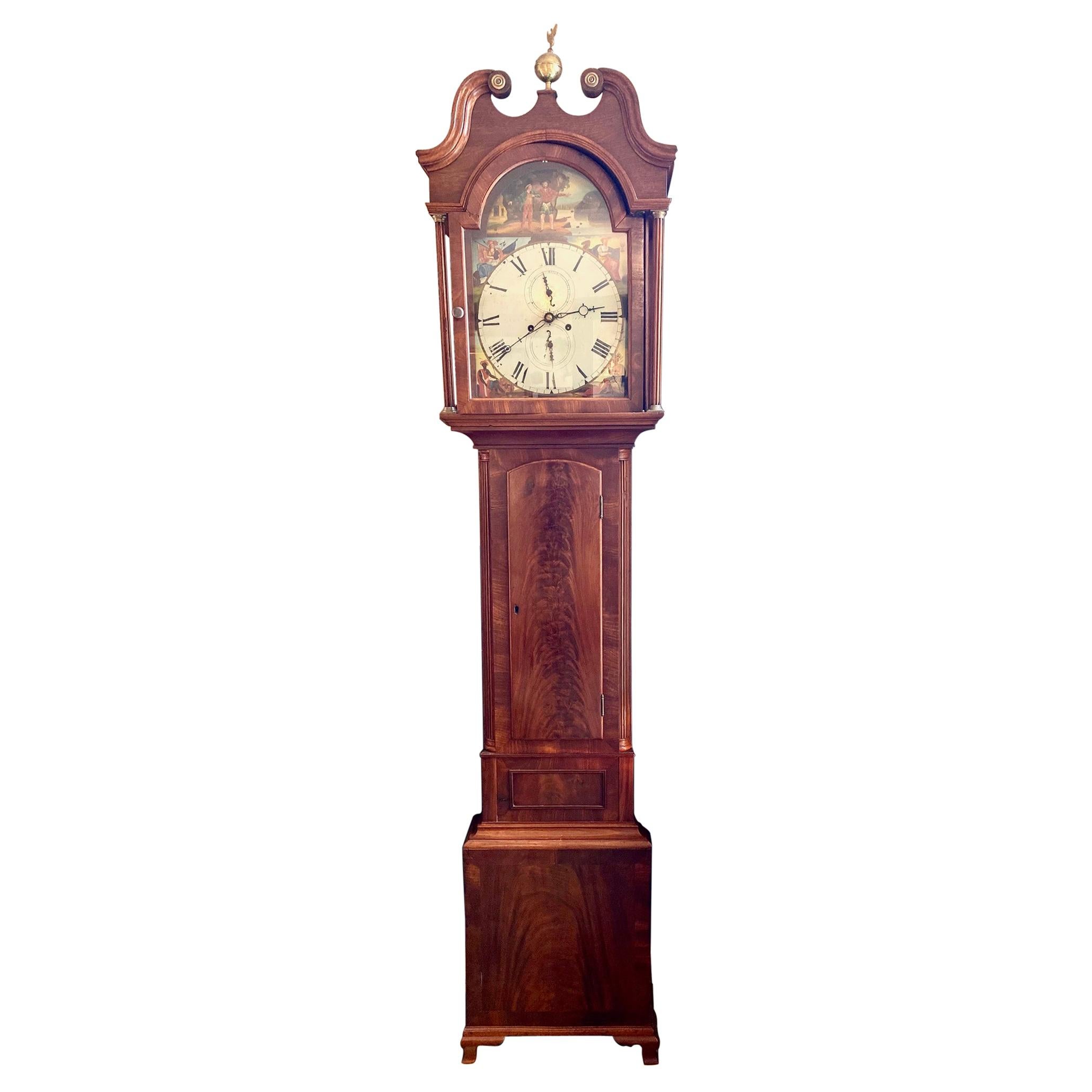 Early 19th Century Tall Case Clock by James Hogg, circa 1820 For Sale