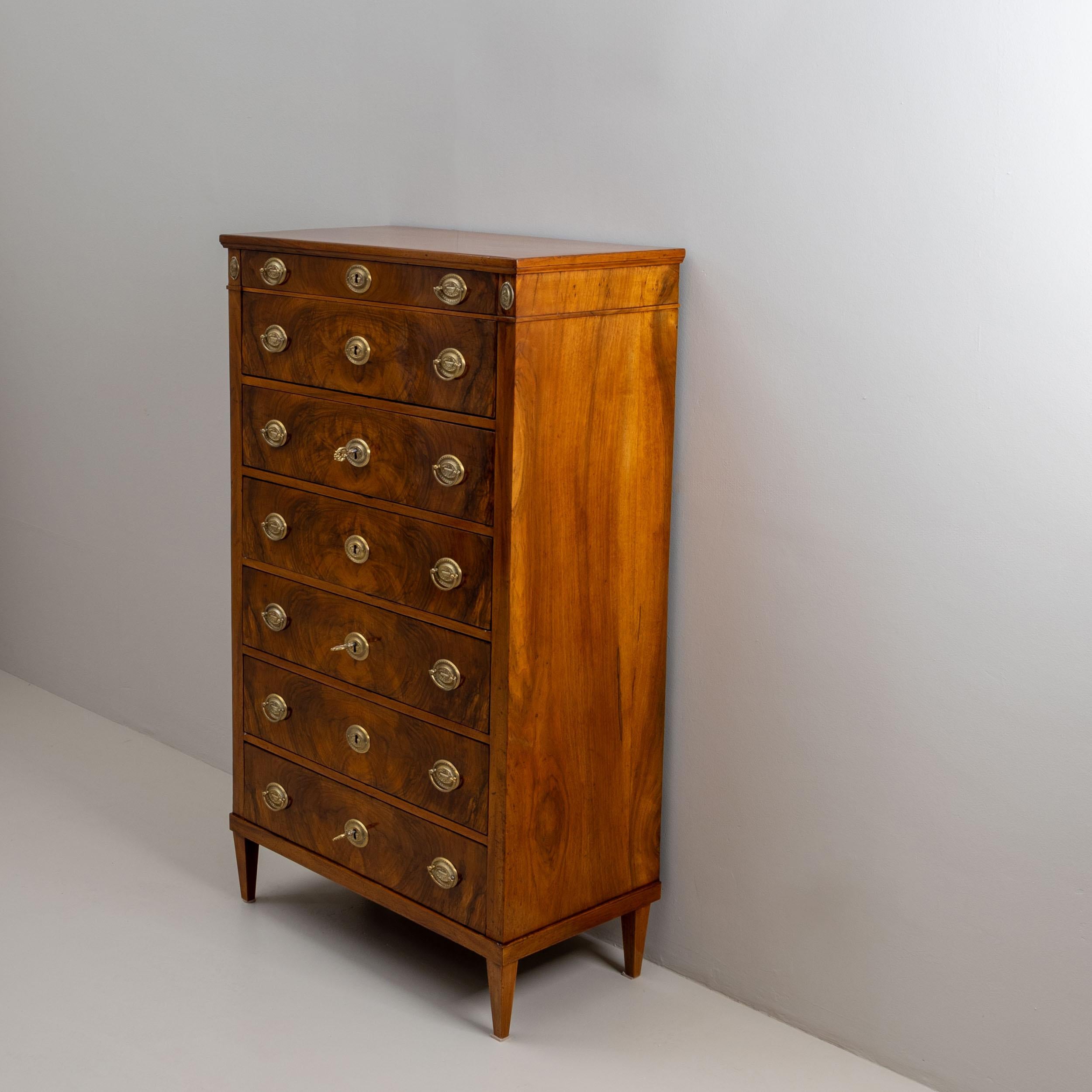 Early 19th Century Tall Chest of Drawers, Vienna For Sale 1