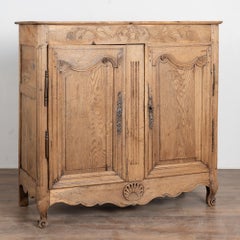 Early 19th Century Tall French Bleached Oak Sideboard Buffet