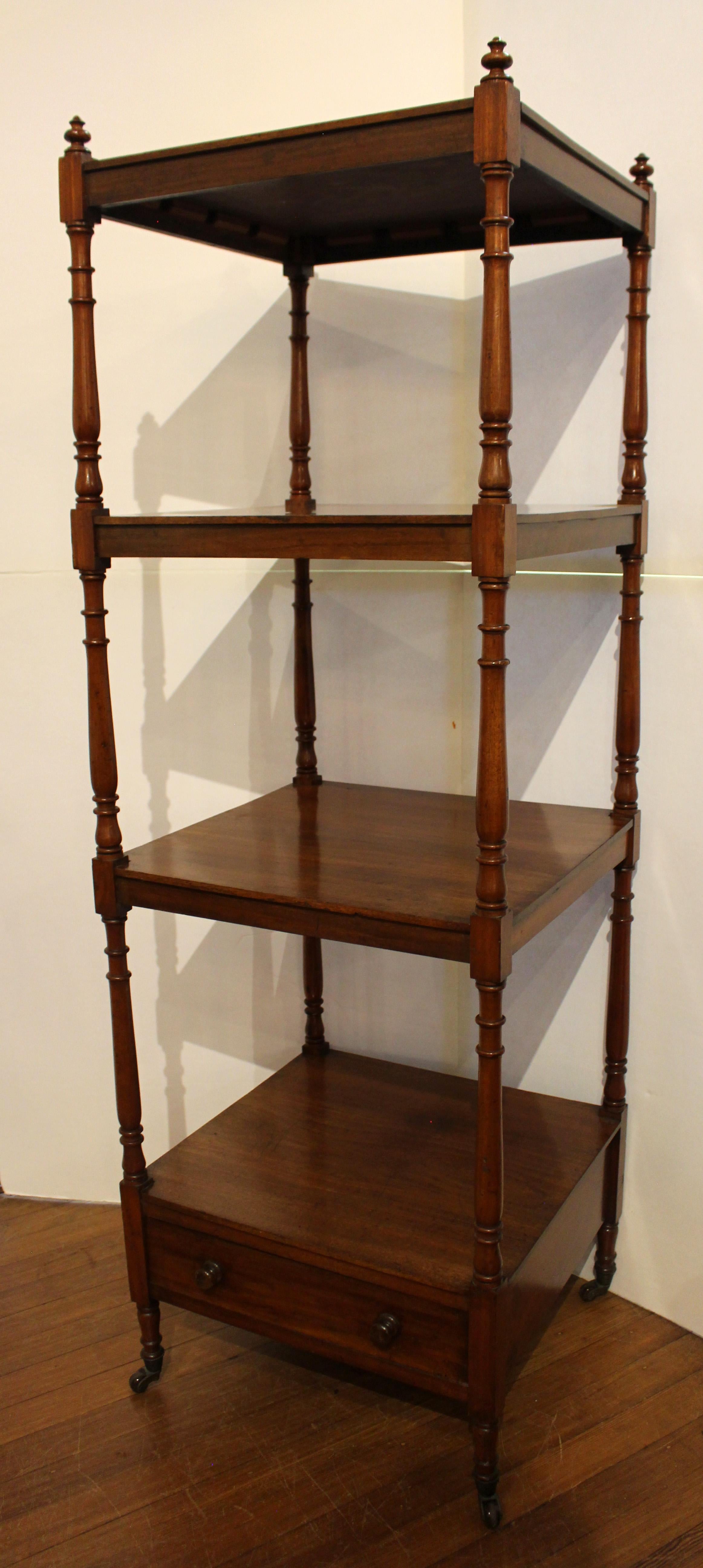 Regency Early 19th Century, Tall What-Not Stand or Etagere