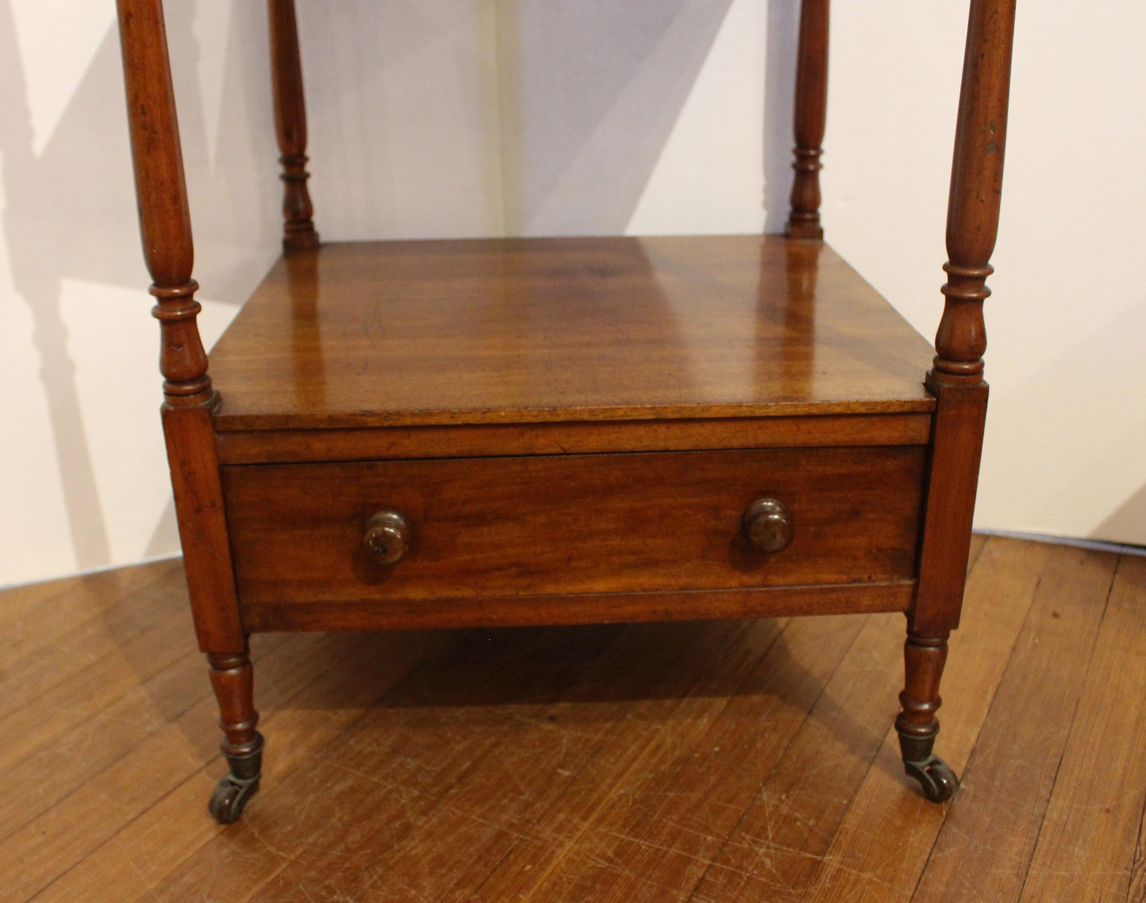 Early 19th Century, Tall What-Not Stand or Etagere 1
