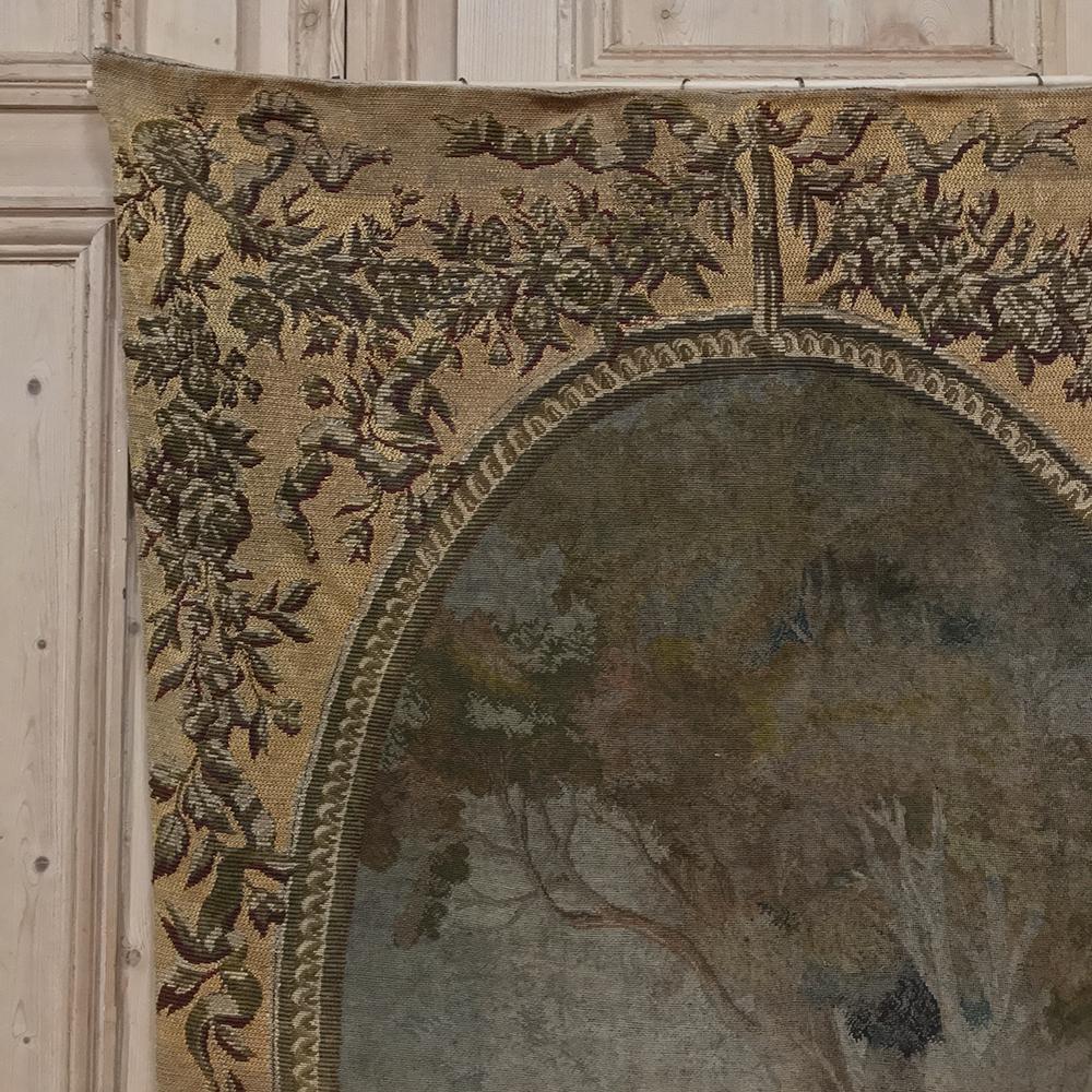 Early 19th century tapestry after a Watteau work is an exquisitely rendered hand knotted piece of art! It is said imitation is the sincerest form of flattery, and master artist Antoine Watteau (1684-1721) who rose to become the Director of