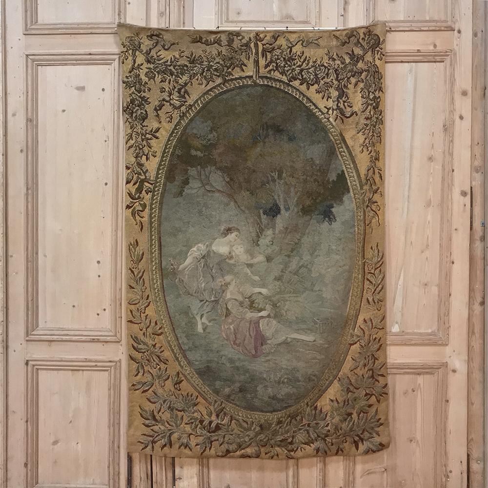 French Early 19th Century Tapestry after a Watteau Work