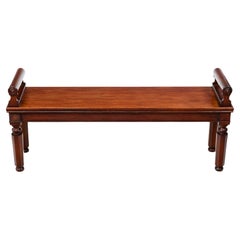 Banc en acajou Tatham Hall du début du 19e siècle