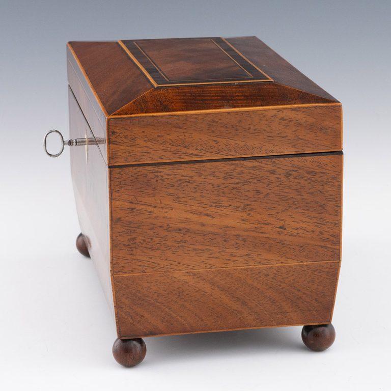Mid-19th Century Early 19th Century Tea Caddy of Sarcophagus Form c1830 For Sale