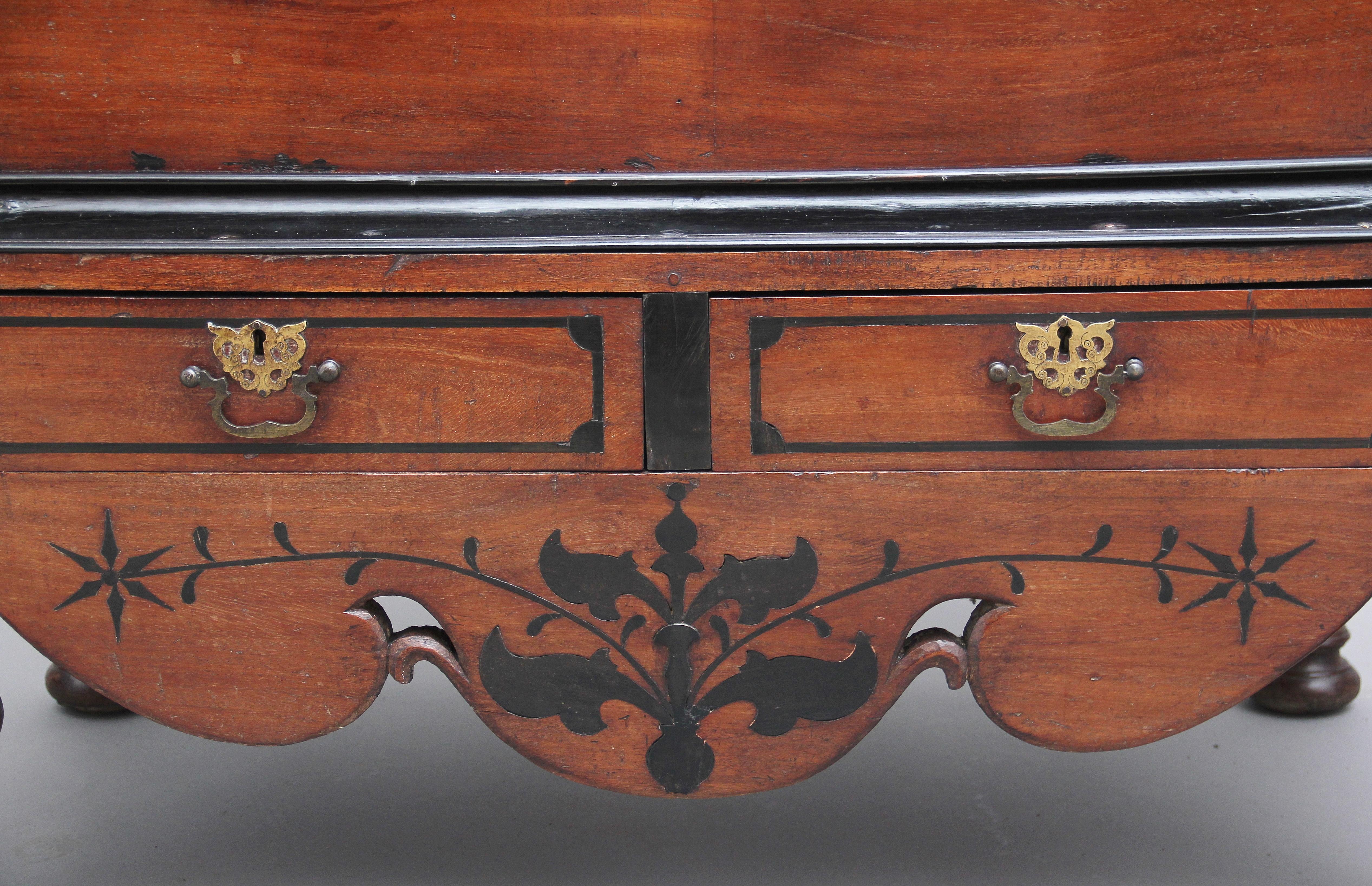 Early 19th Century teak and ebony chest 9