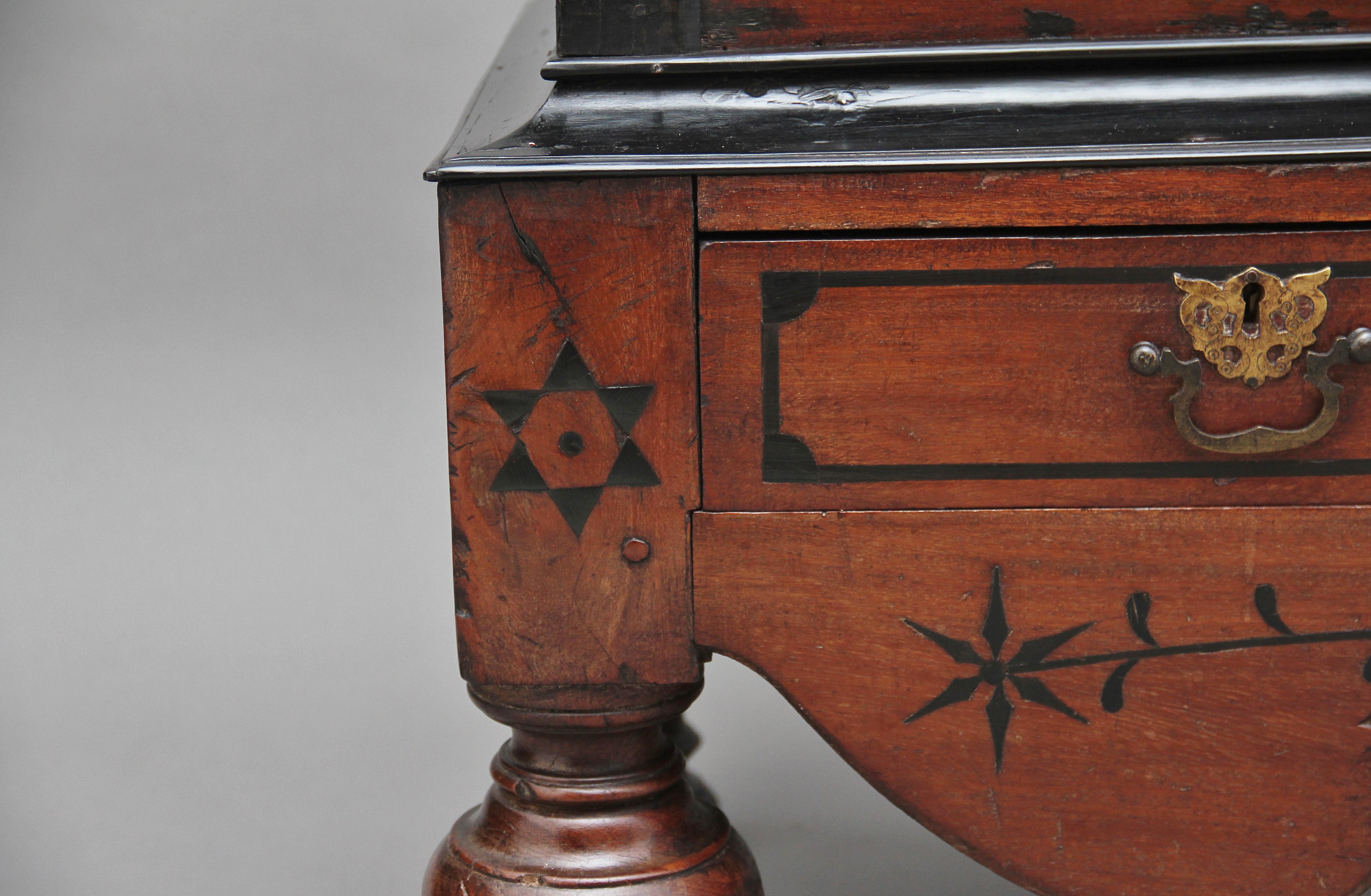 Early 19th Century teak and ebony chest 11