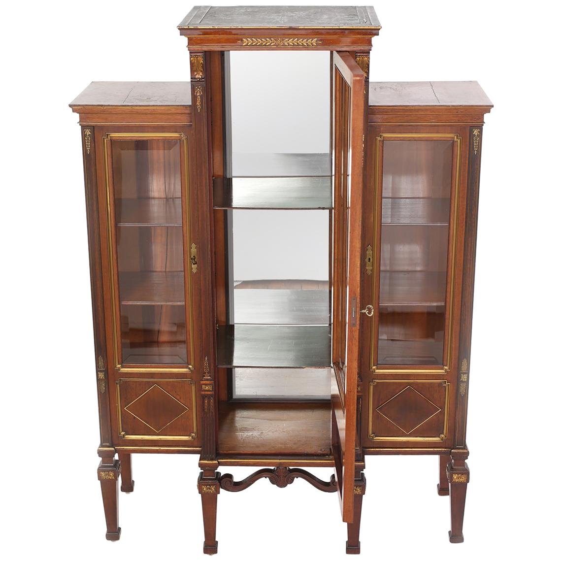 Early 19th Century Three Part French Display Cabinet For Sale