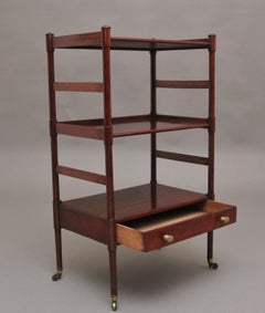 Early 19th Century three tier mahogany side table