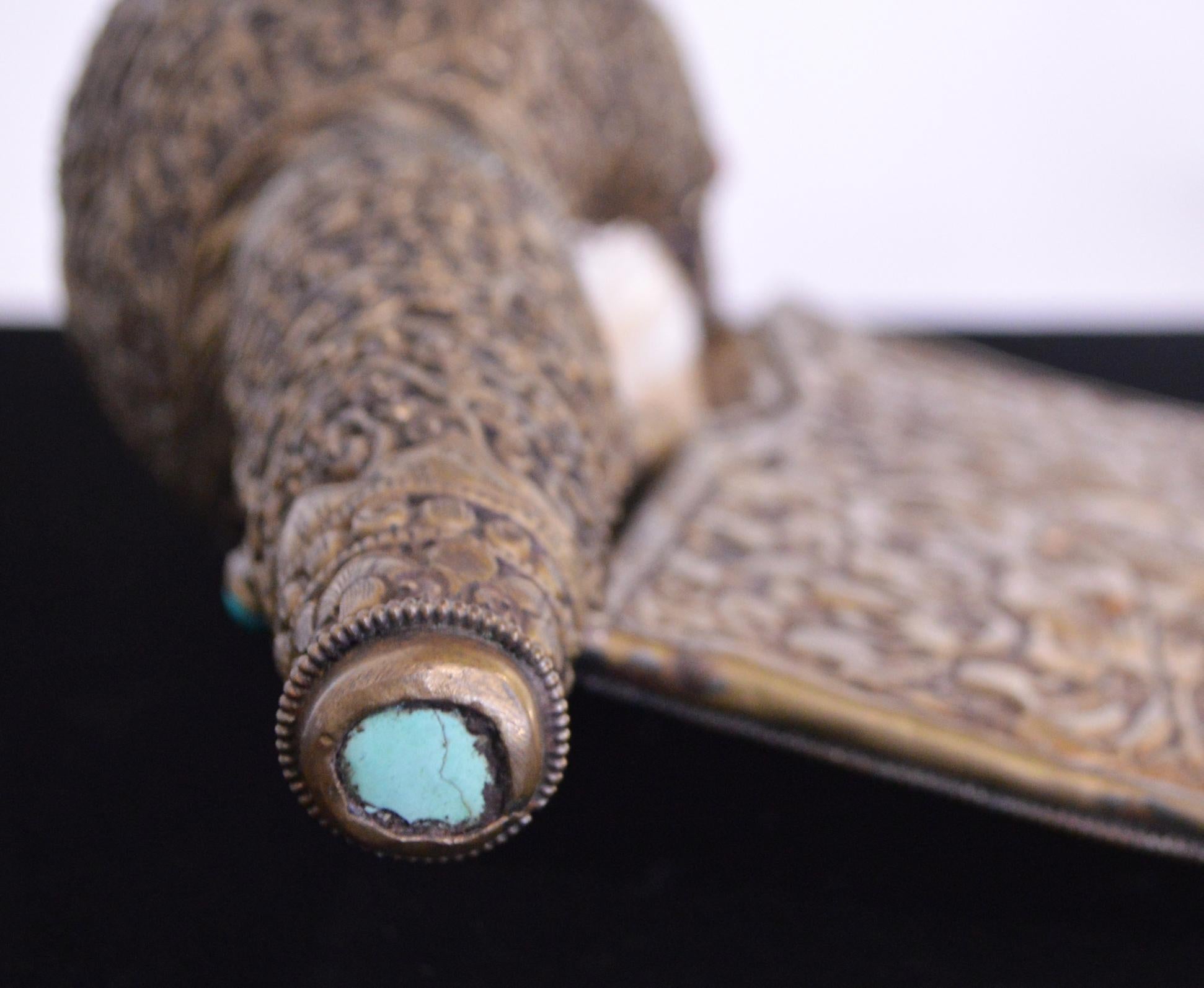Early-19th Century Tibetan Bronze Trumpet For Sale 6