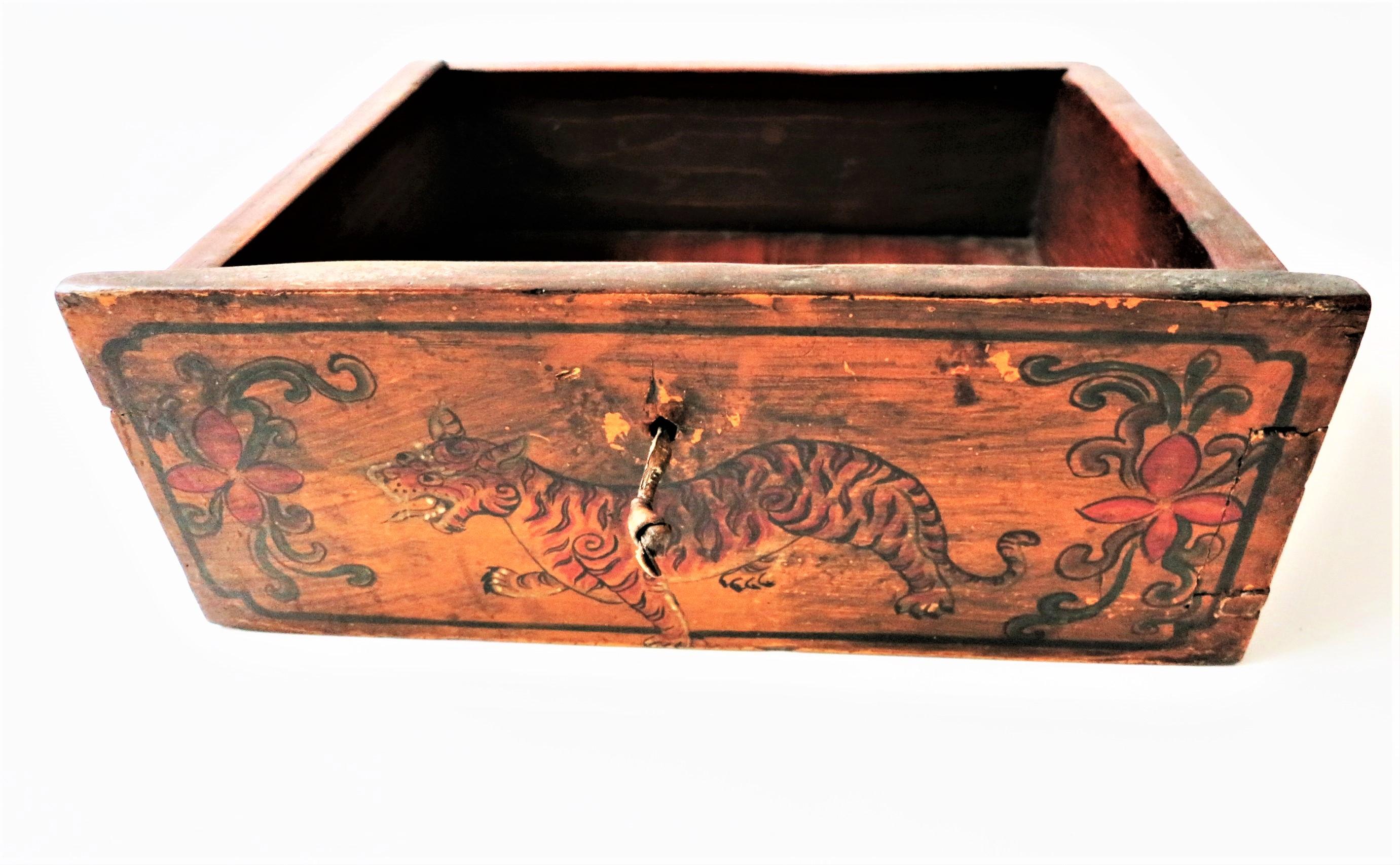 Early 19th Century Tibetan Painted Bible Table For Sale 5