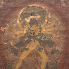 Early 19th Century Tibetan Thangka of Chakrasamvara