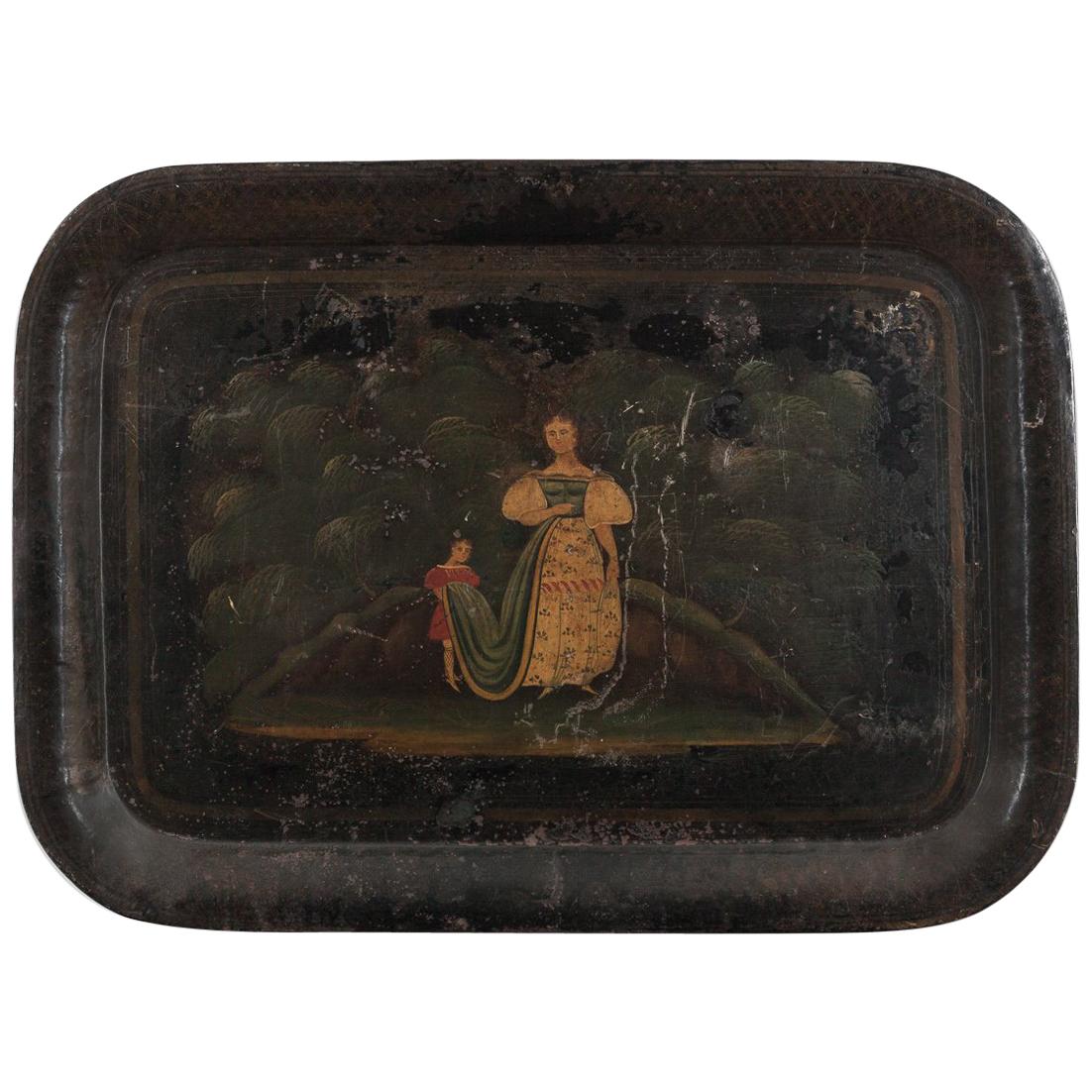 Early 19th Century Toleware Tray For Sale