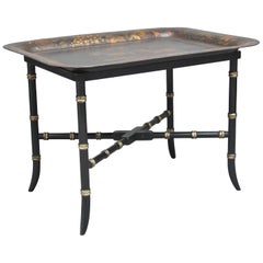 Early 19th Century Toleware Tray on Stand