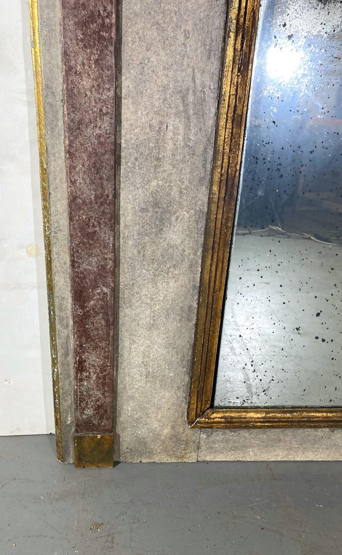 Italian Early 19th Century Trumeau Mirror For Sale