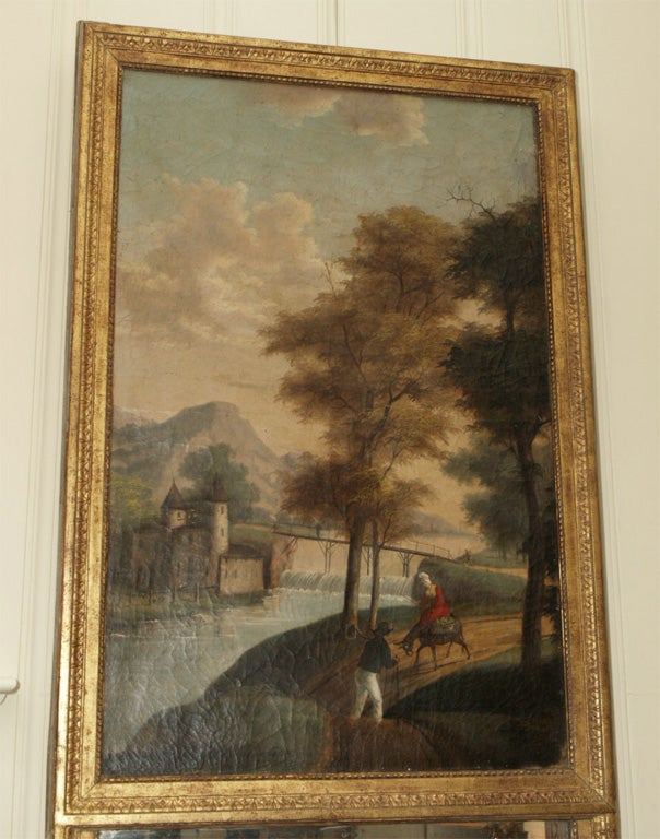Trumeau-Spiegel des frühen 19. Jahrhunderts, Herkunft Frankreich (Französisch) im Angebot