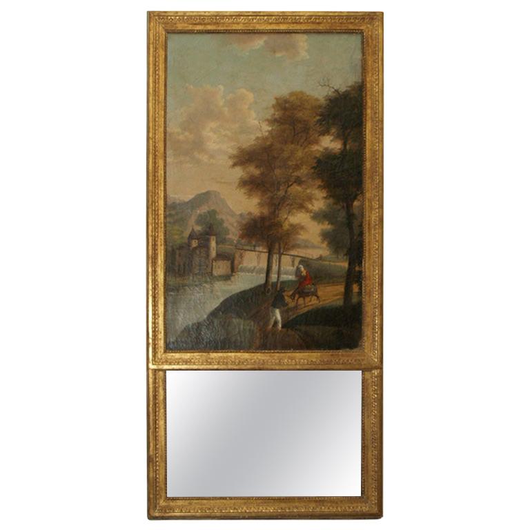 Early 19th Century Trumeau Mirror, Origin of France