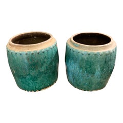 Early 19th Century Turquoise Pot, Thailand