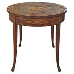Antique EARLY 19th CENTURY TUSCAN DIRECTORIO TABLE IN WALNUT AND FRUIT WOOD