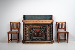 Early 19th Century Unusual Swedish Folk Art Sideboard