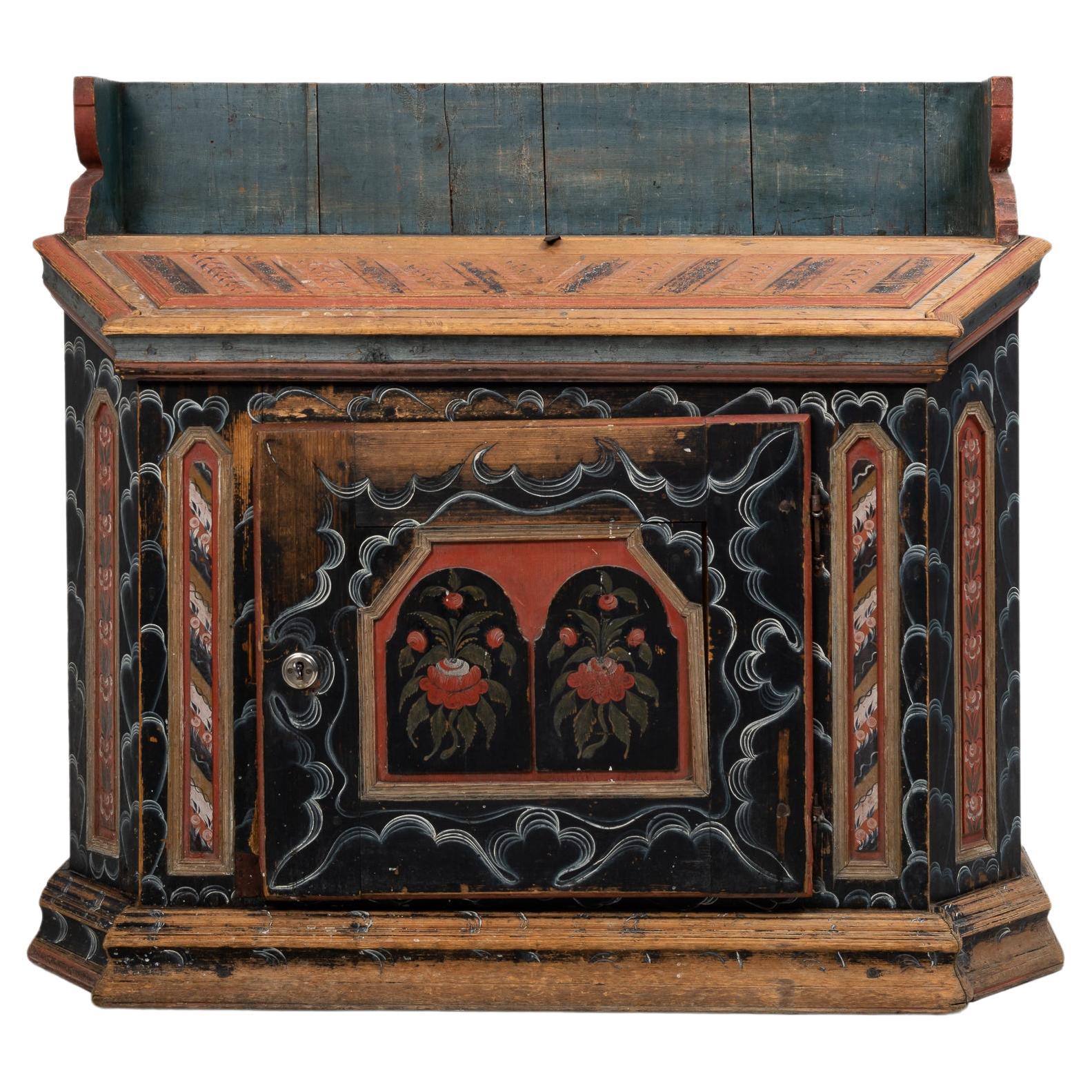 Early 19th Century Unusual Swedish Folk Art Sideboard For Sale