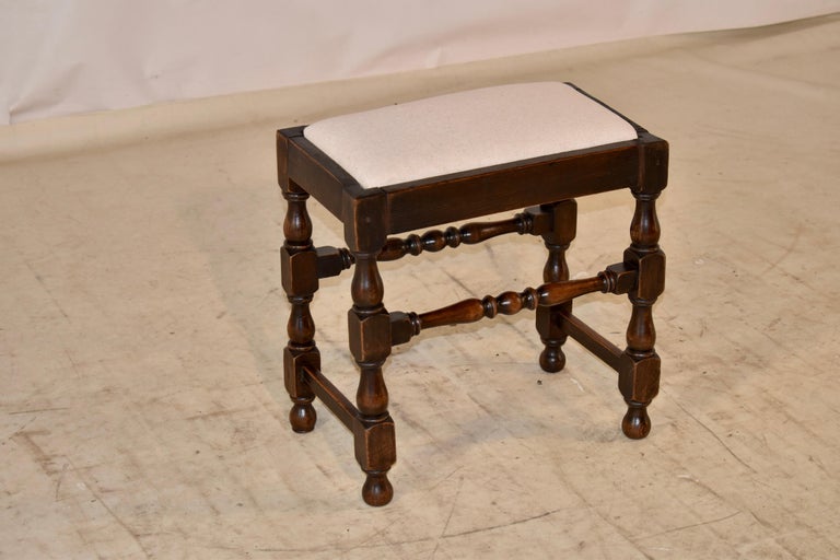 Early 19th Century Upholstered Stool For Sale at 1stDibs