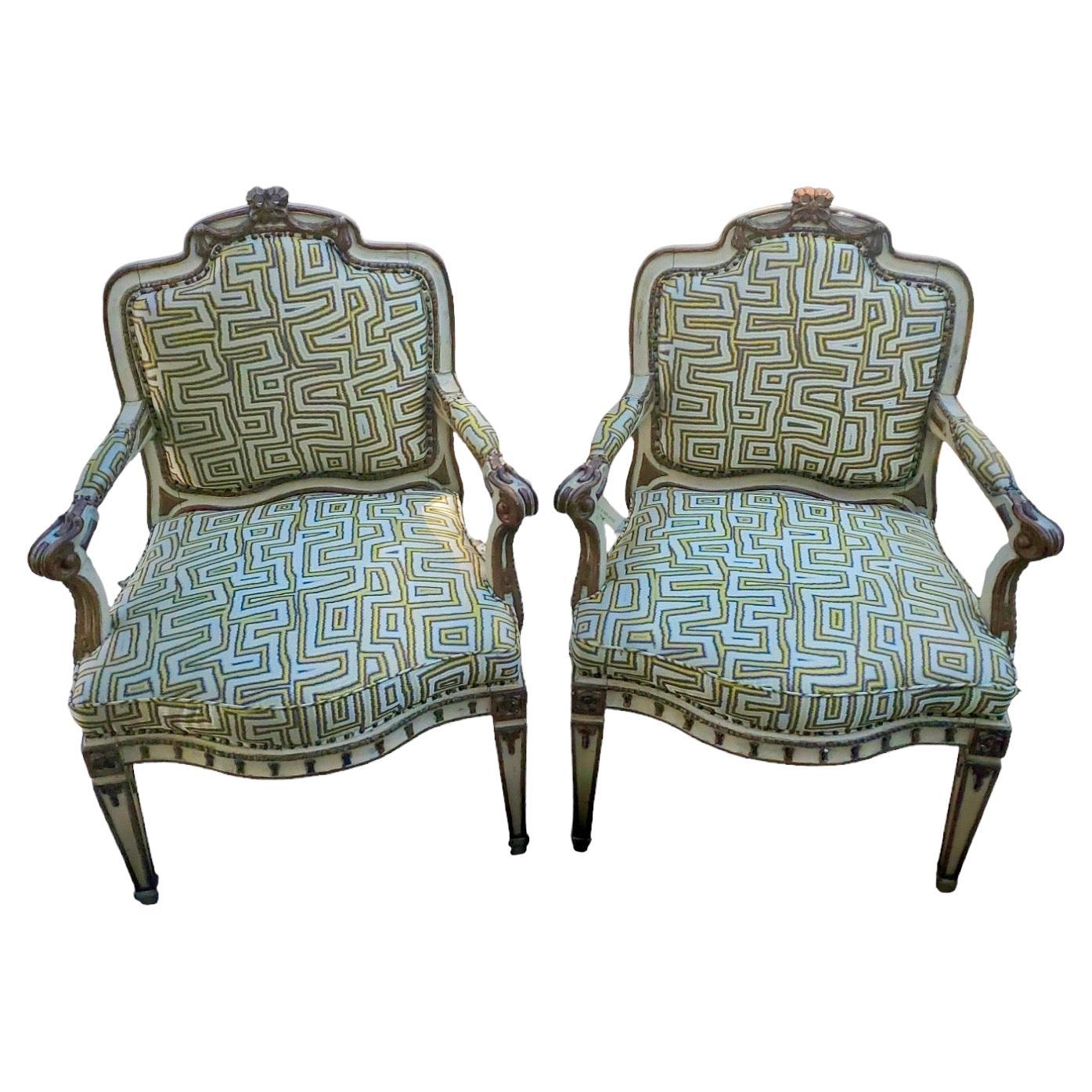 Early 19th Century Venetian Armchairs For Sale