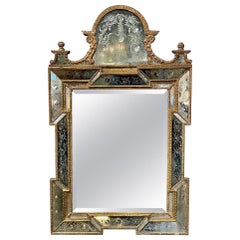 Early 19th Century Venetian Etched and Giltwood Mirror
