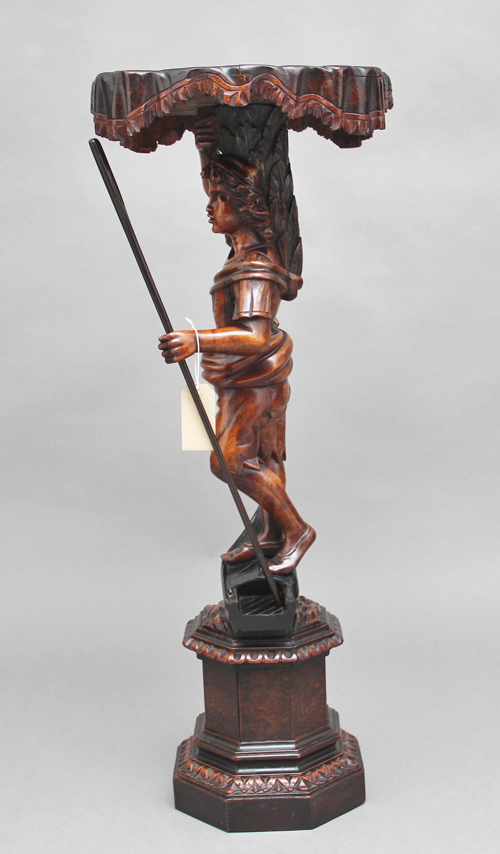 Mid-19th Century Early 19th Century Venetian Figure Stand For Sale