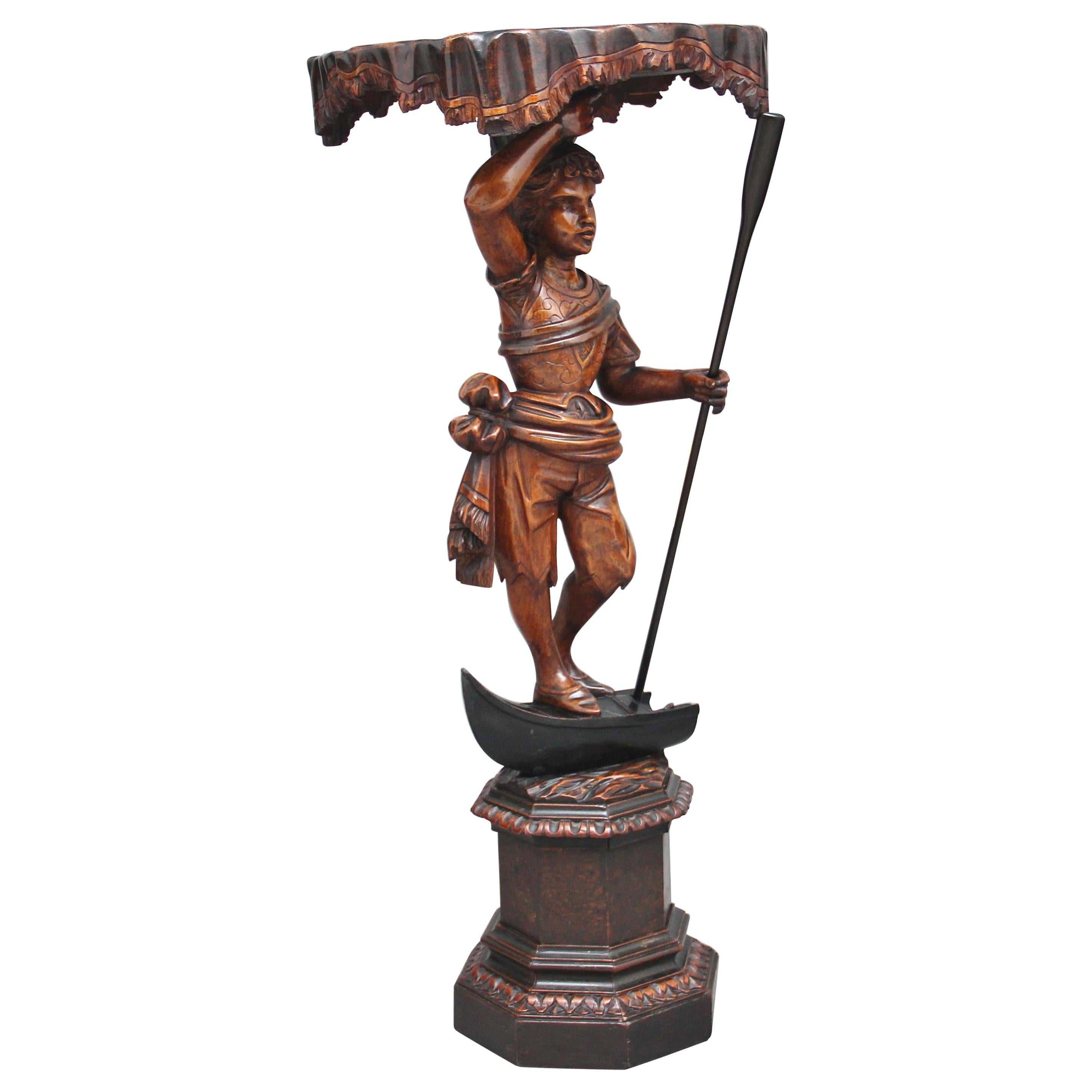 Early 19th Century Venetian Figure Stand For Sale